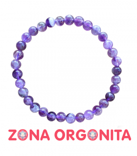PULSERA AMATISTA CHEVRON 6MM