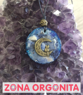 GATO EN LA LUNA AZUL - COLLAR ALQUÍMICO